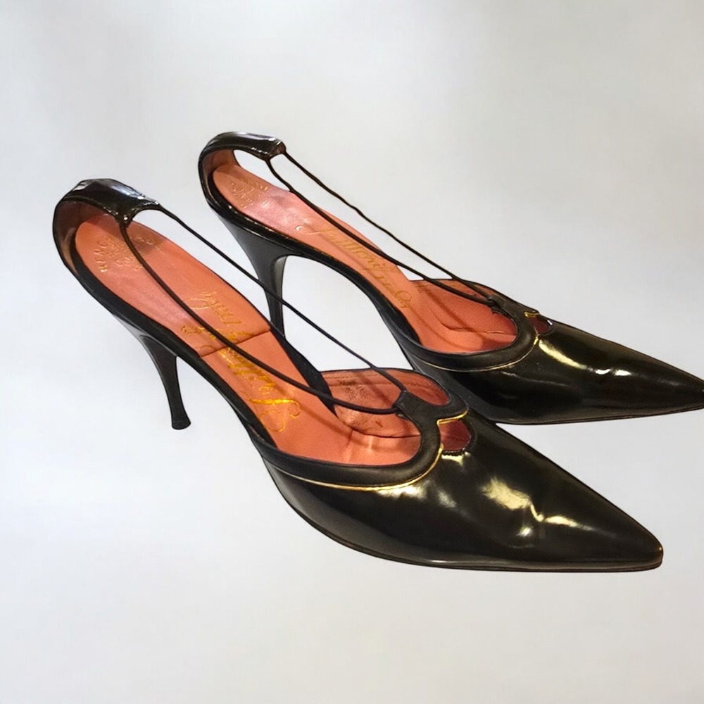 Vintage Frittori Italy Womens Slingback Heels Sleek Sophisticate‎  7-8